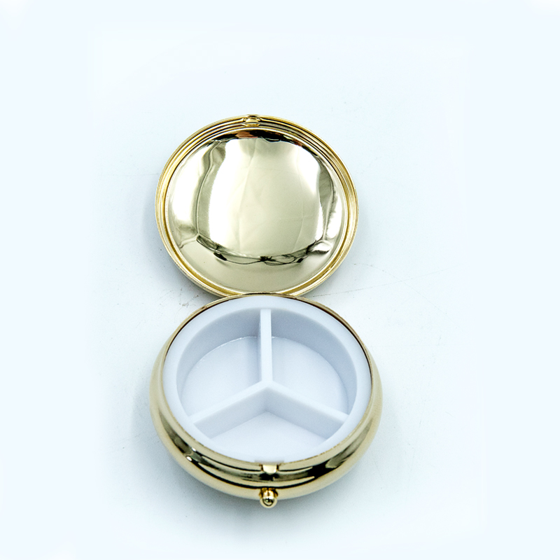 Round-shaped enamel pillbox